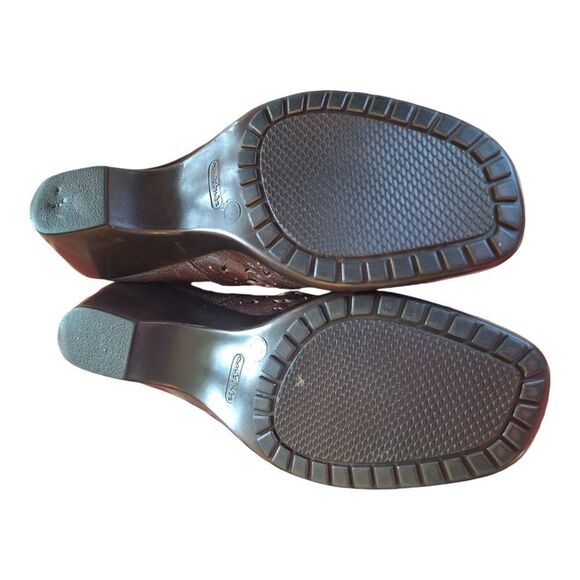 Nurture Bridgette Mule Comfort Shoes Gold Studs 7.5 Brown Leather Slip On Clogs - Picture 8 of 14